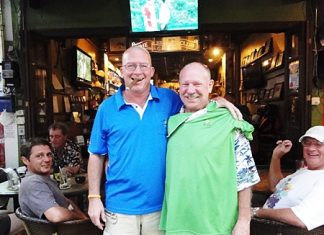 A Flight winner John Emmerson, left, with B Flight and Monthly Medal winner Tommy Balch.
